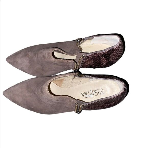 Michael Michael Kors  Leather Tan and Brown Booties Size 6 1/2 M - Picture 1 of 5